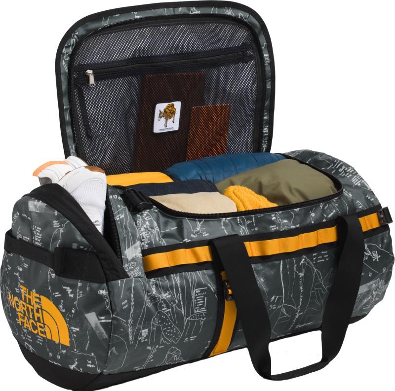 Base Camp Duffel - M - anthracite grey conrad topo print / summit gold 1