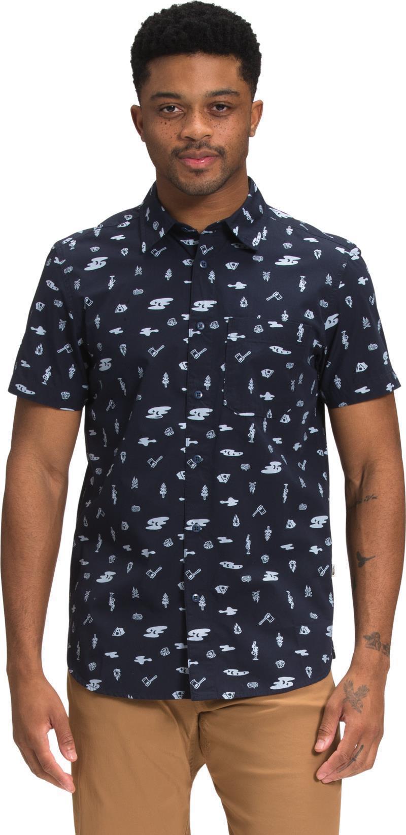 Baytrail Pattern SS Shirt - Mens - Aviator Navy Camp Tools Print 1