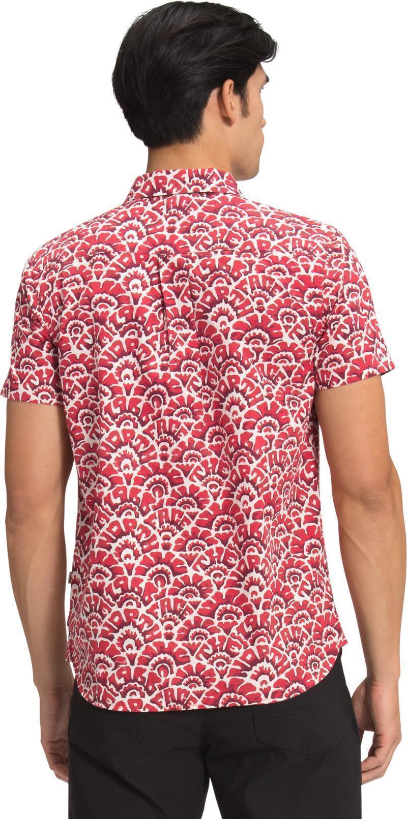 Baytrail Pattern SS Shirt - Mens - Rococco Red Ashbury Floral Print 2