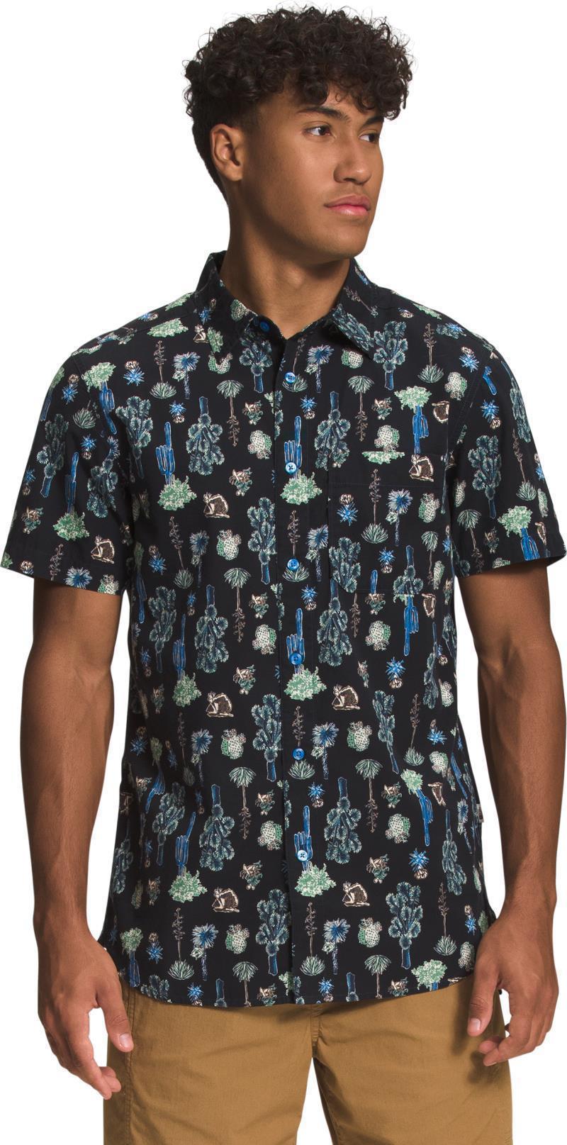 Baytrail Pattern SS Shirt - Mens - Super Sonic Blue Cactus Study Print 1