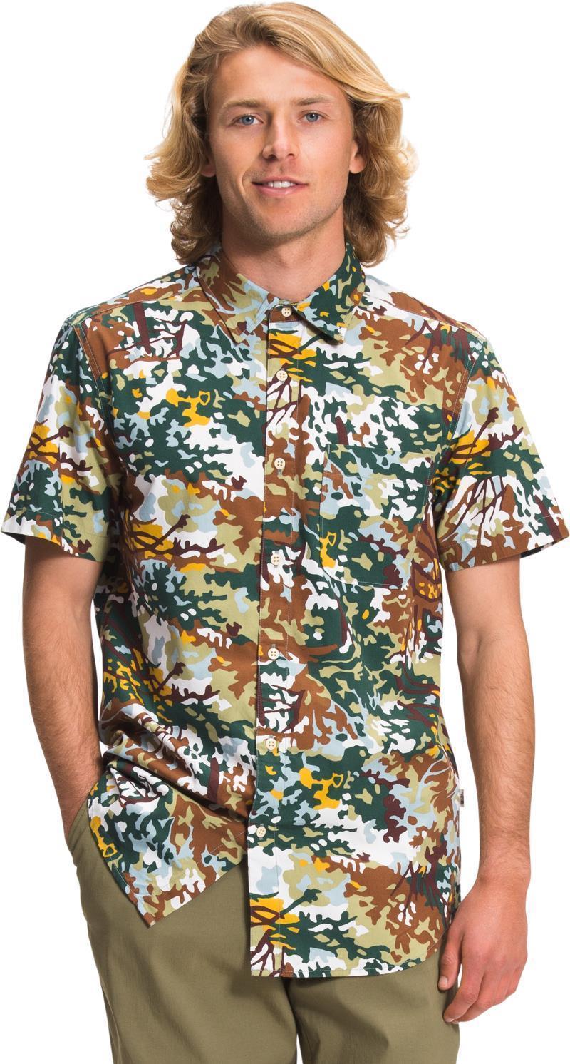 Baytrail Pattern SS Shirt - Mens - Thyme Canvas Paint Texture Print 1