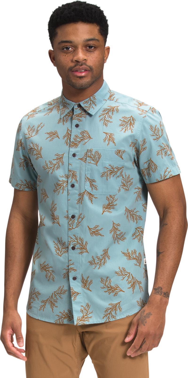 Baytrail Pattern SS Shirt - Mens - Tourmaline Blue Sequoia Sprigs Print 1