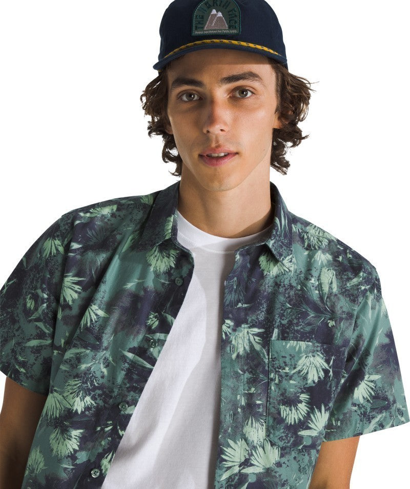 Baytrail Pattern SS Shirt - Mens - duck green prairie flowers print 1