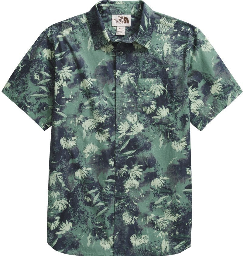 Baytrail Pattern SS Shirt - Mens - duck green prairie flowers print 1
