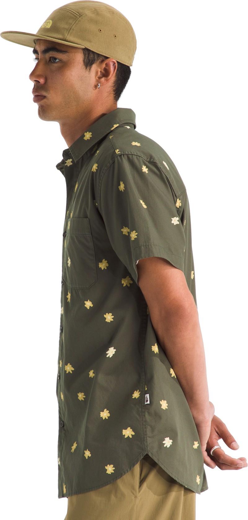 Baytrail Pattern SS Shirt - Mens - new taupe green simple floral print 1