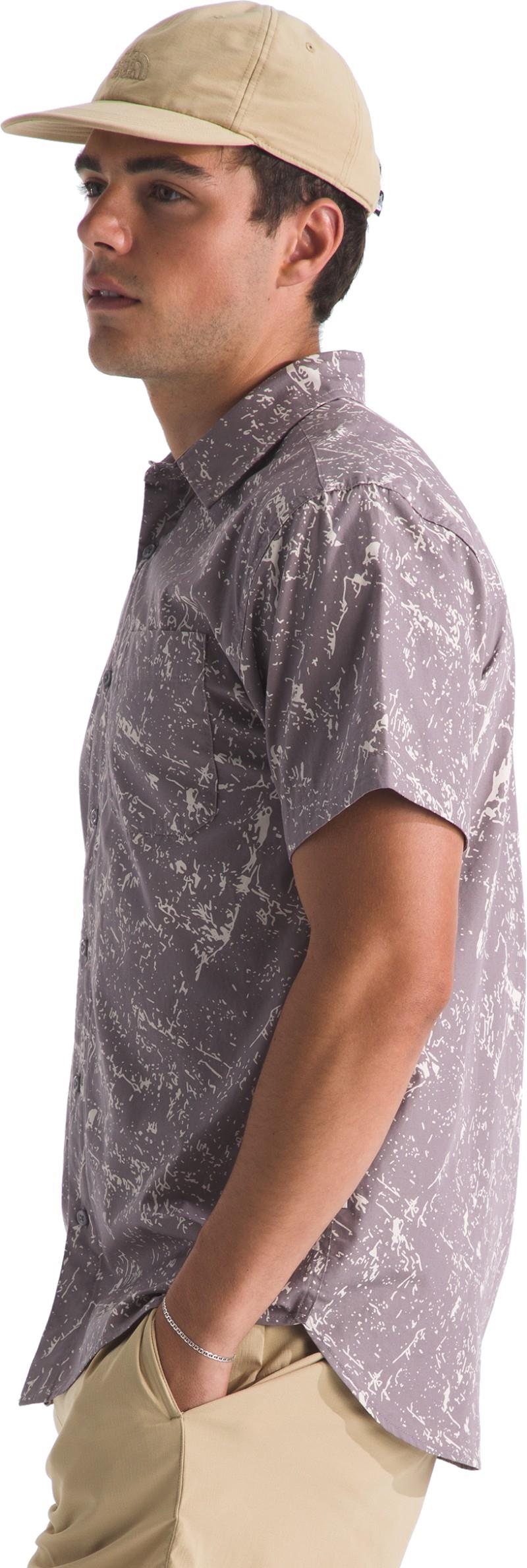 Baytrail Pattern SS Shirt - Mens - transcendent grey rock texture print 1