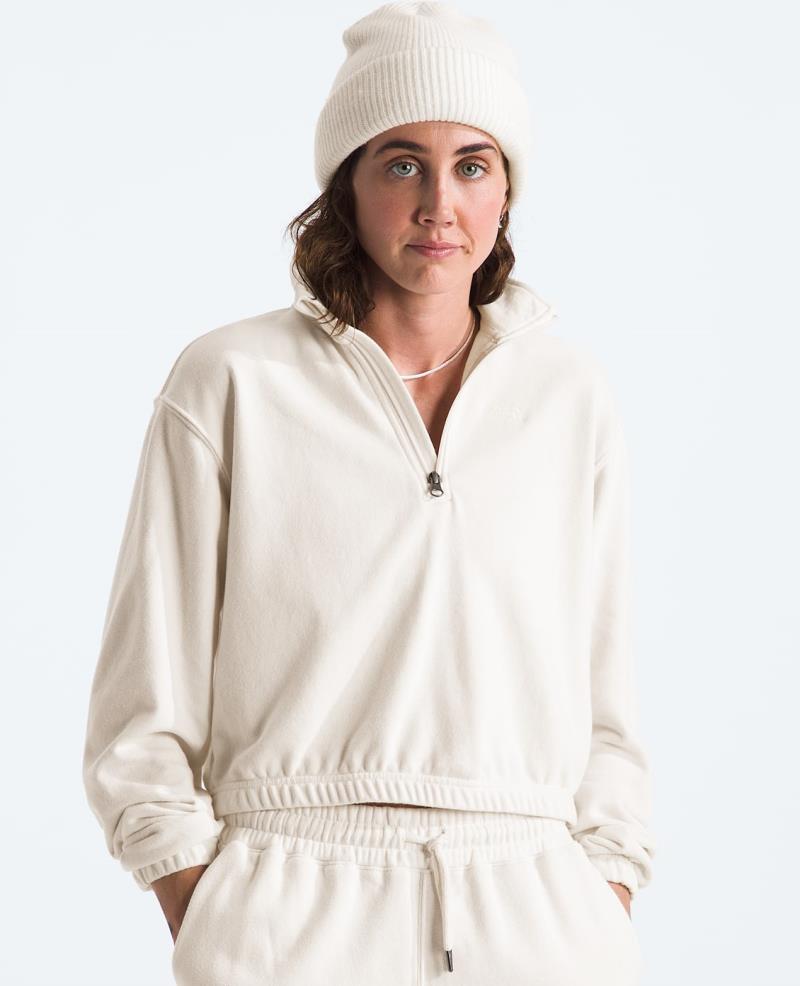 Better Terry 1/2 Zip Pullover - Womens - white dune 1