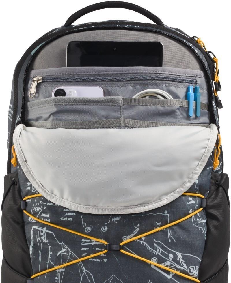 Borealis - anthracite grey conrad topo print / summit gold 1