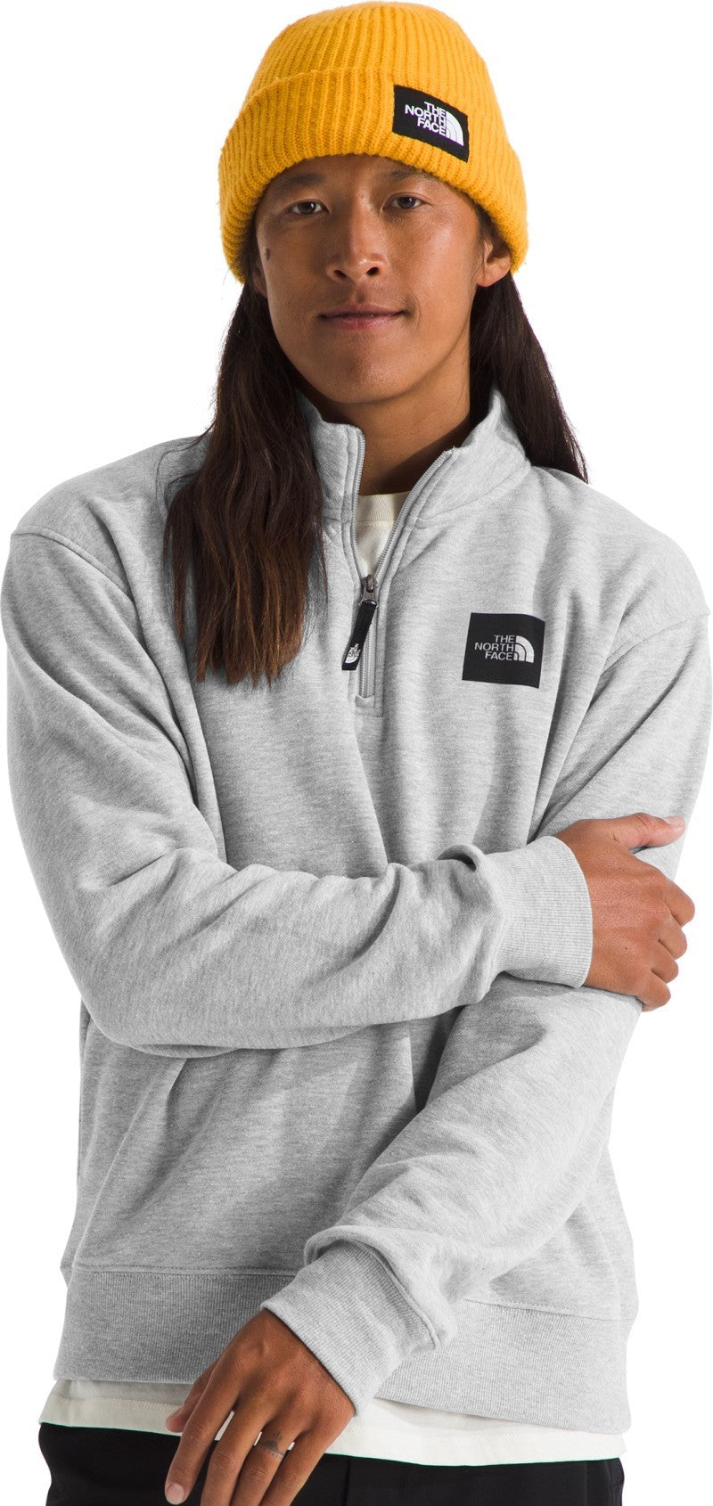Box Half Dome 1/4 Zip - Mens - tnf light grey heather 1