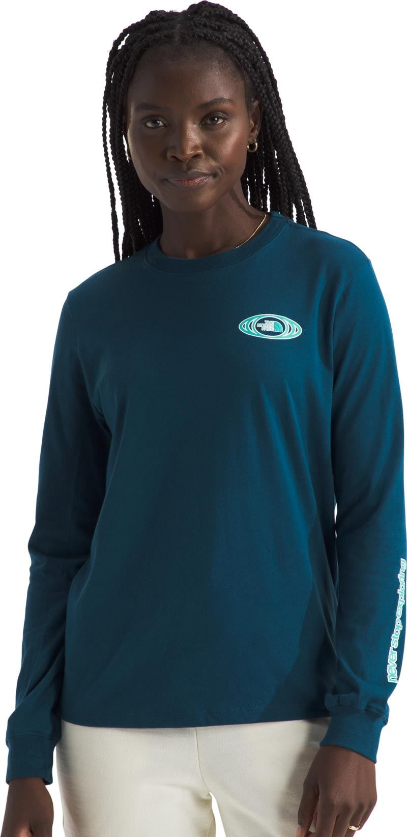 Brand Proud LS Tee - Womens - midnight petrol 1
