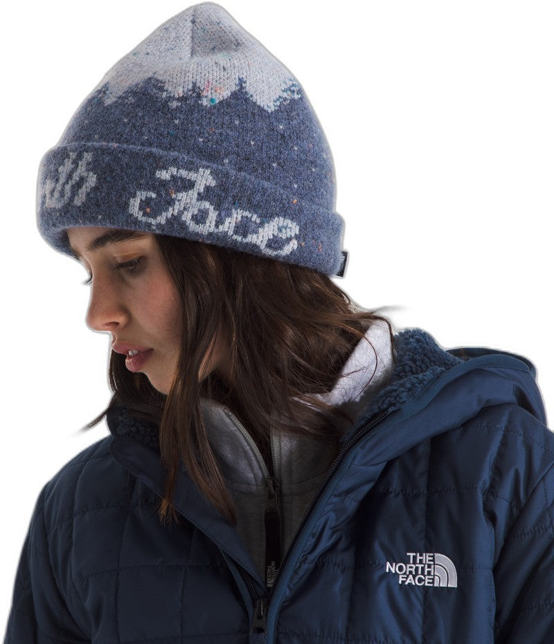 Cabin Mountainscape Beanie - lunar blue / blue flax 1