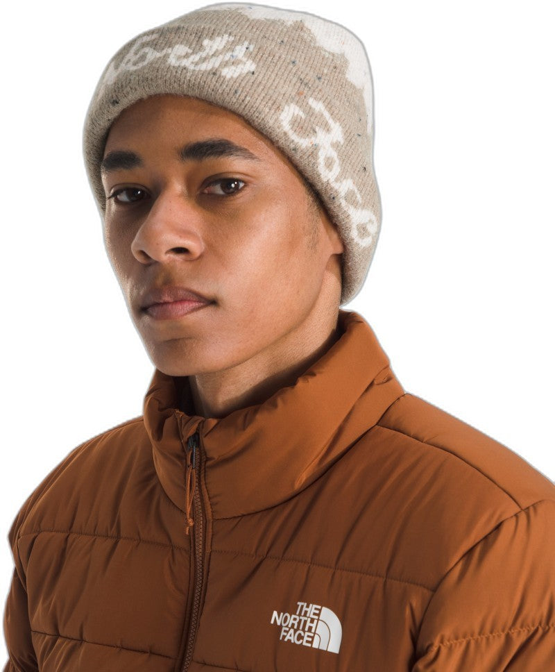 Cabin Mountainscape Beanie - mushroom grey / white dune 1
