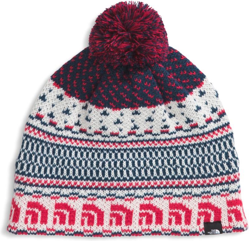 Cabin Ski Tuke - white dune jacquard / pom 1