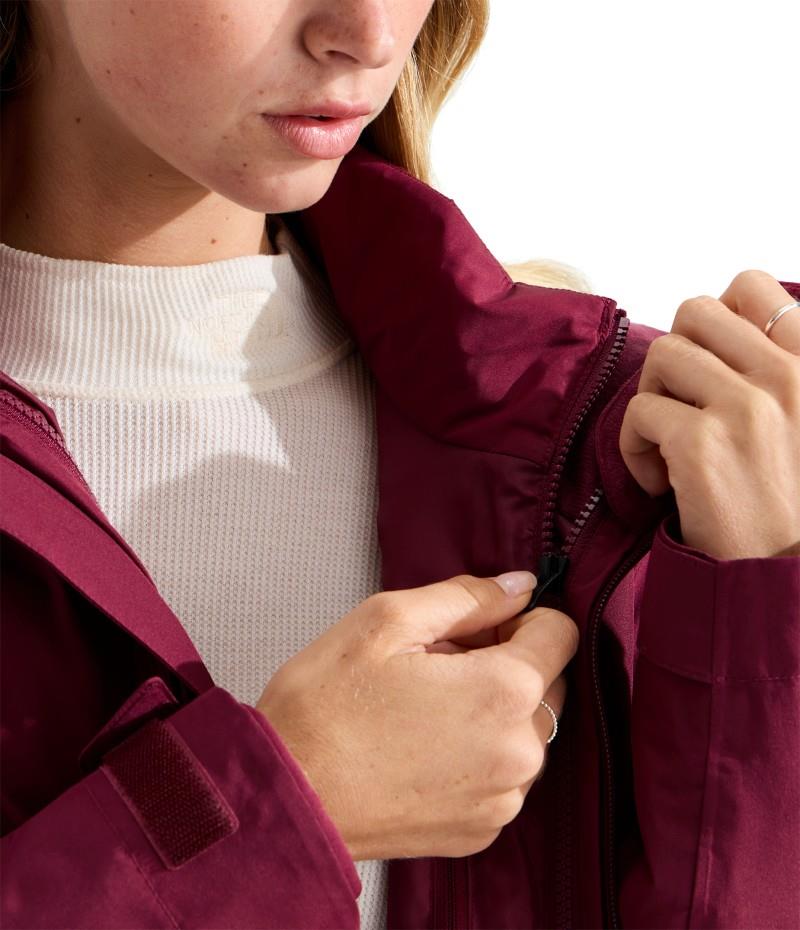 Carto Mono Triclimate Hooded Jacket - Womens - burgundy crush 1