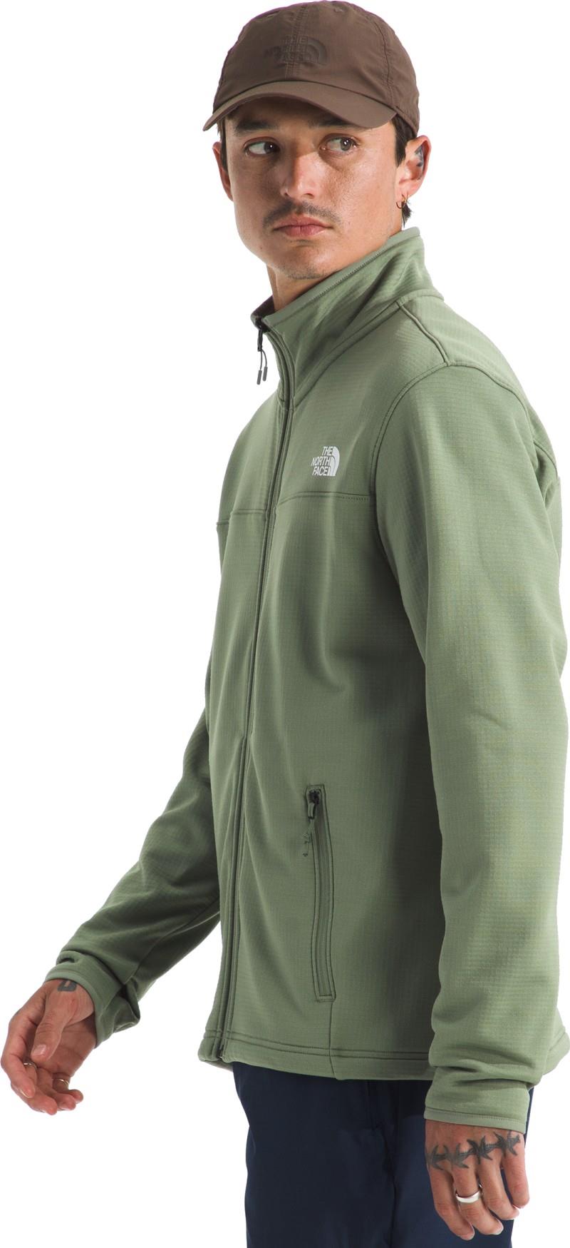 Cedar Trail Grid Fleece Full Zip Jacket - Mens - bark mist 1