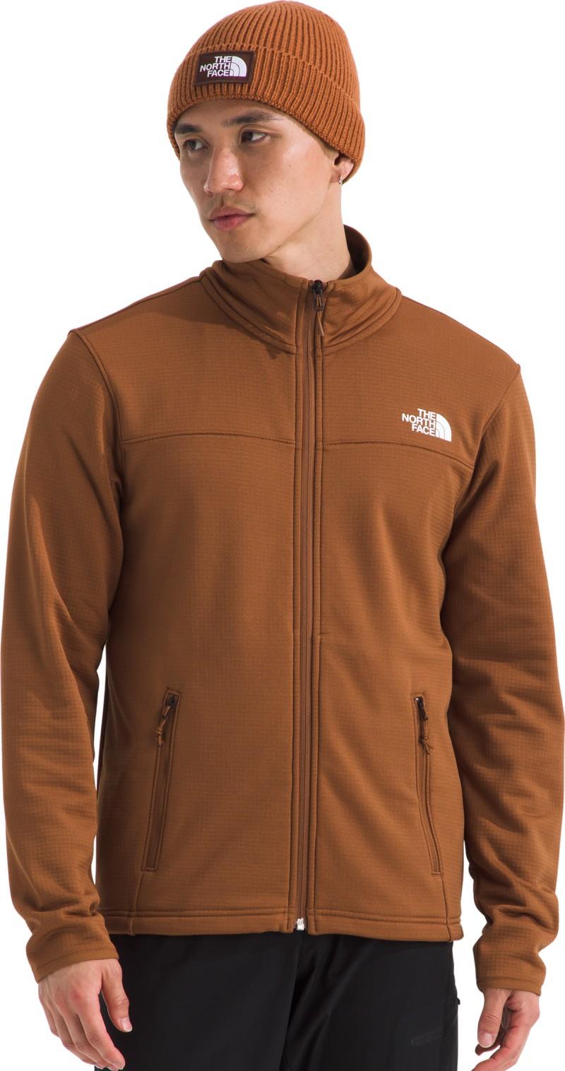 Cedar Trail Grid Fleece Full Zip Jacket - Mens - burnt umber 1