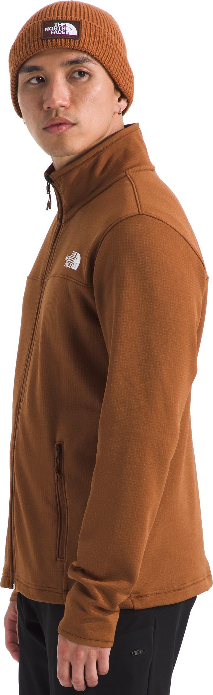 Cedar Trail Grid Fleece Full Zip Jacket - Mens - burnt umber 1