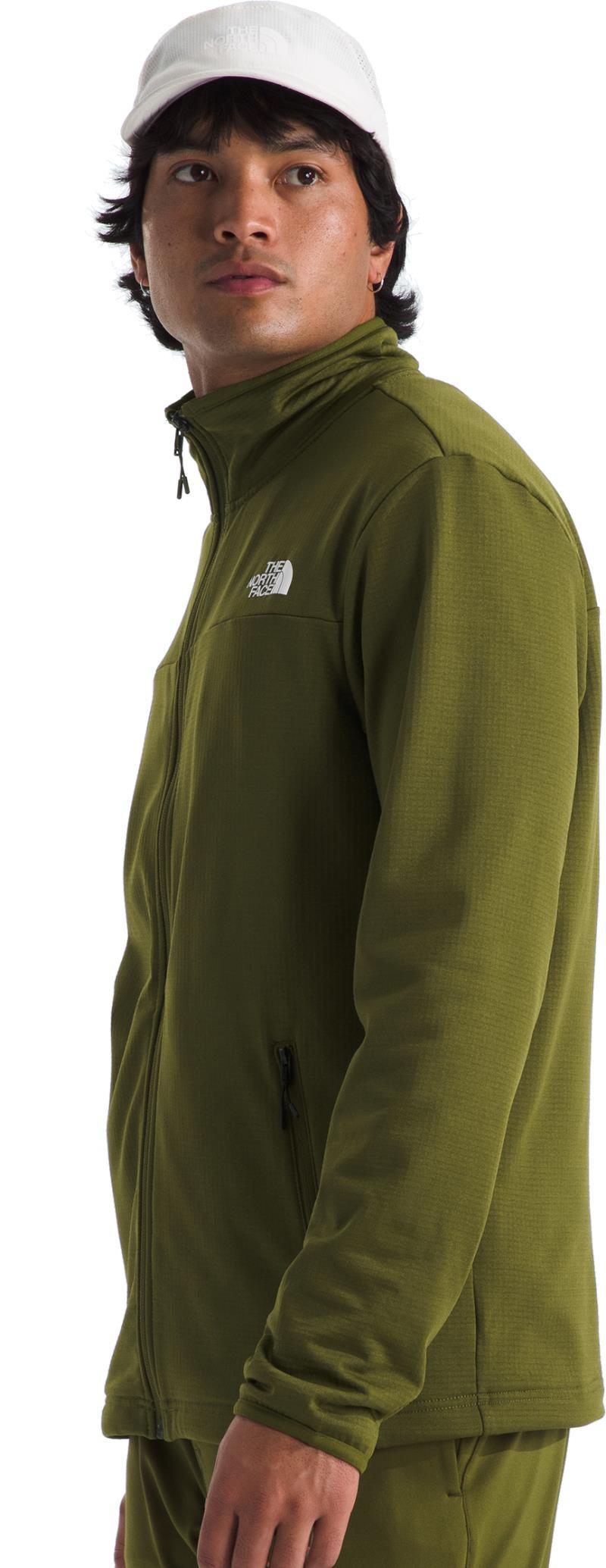 Cedar Trail Grid Fleece Full Zip Jacket - Mens - forest olive 1