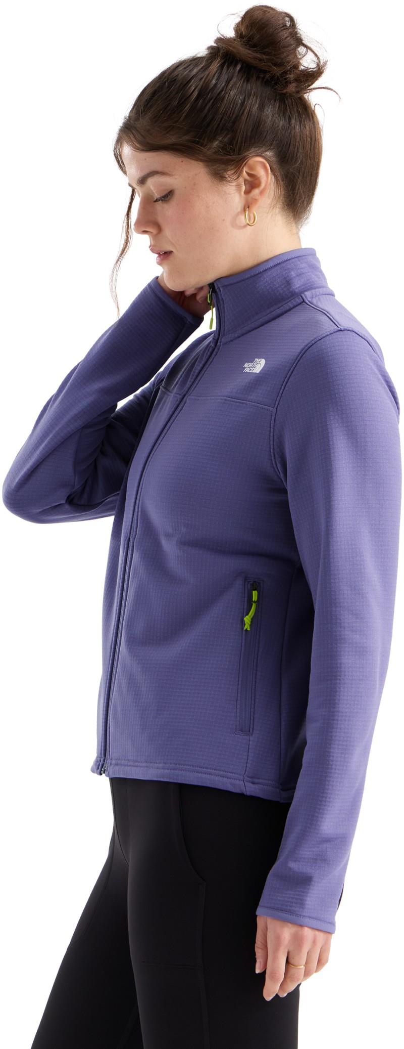 Cedar Trail Grid Fleece Jacket - Womens - grounded plum 1