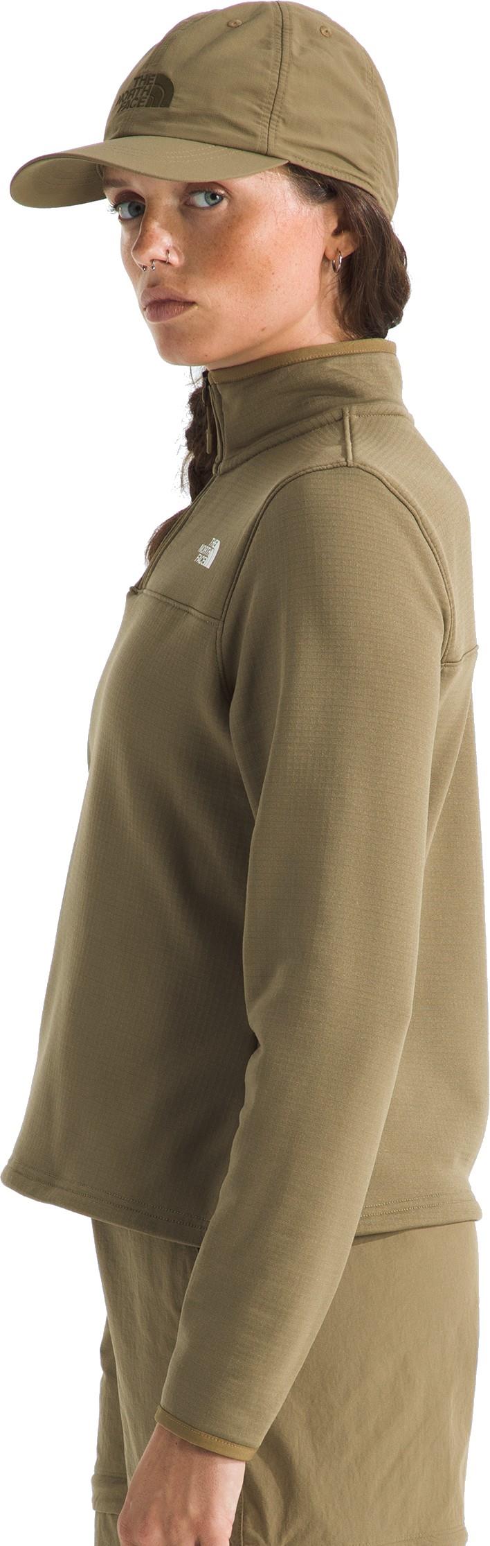 Cedar Trail Grid Fleece Quarter Zip Jacket - Womens - cedar 1