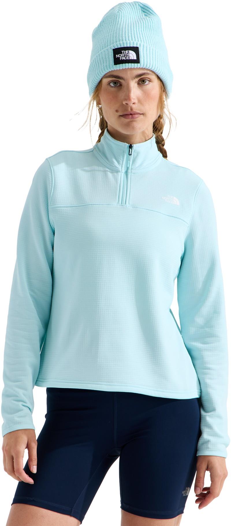 Cedar Trail Grid Fleece Quarter Zip Jacket - Womens - glacier 1
