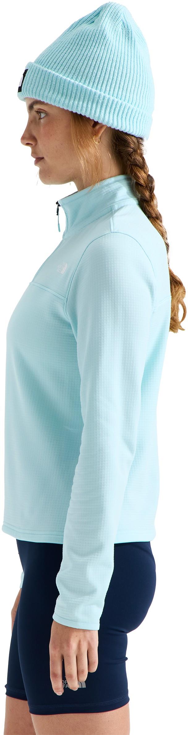 Cedar Trail Grid Fleece Quarter Zip Jacket - Womens - glacier 1