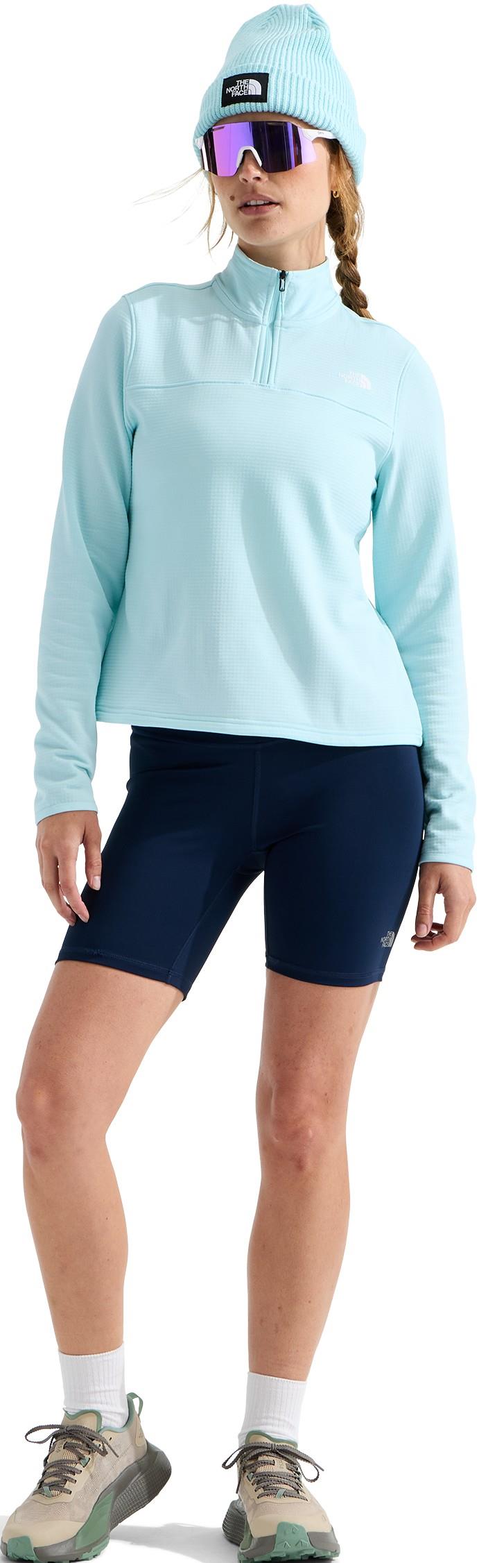 Cedar Trail Grid Fleece Quarter Zip Jacket - Womens - glacier 1