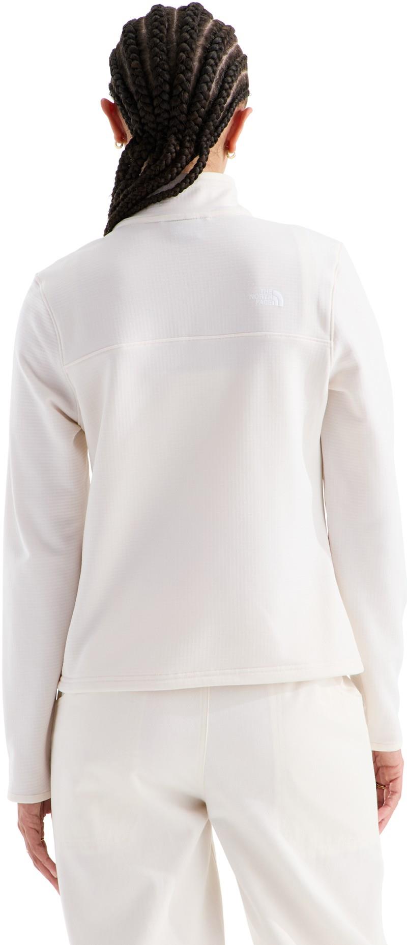 Cedar Trail Grid Fleece Quarter Zip Jacket - Womens - white dune 1