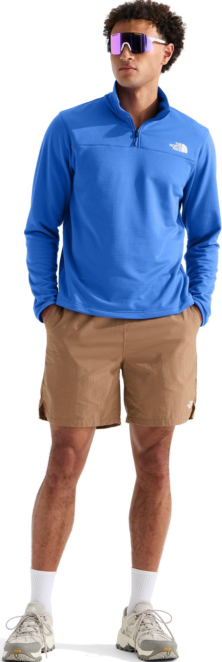 Cedar Trail Grid Fleece Quarter Zip - Mens - active blue 1