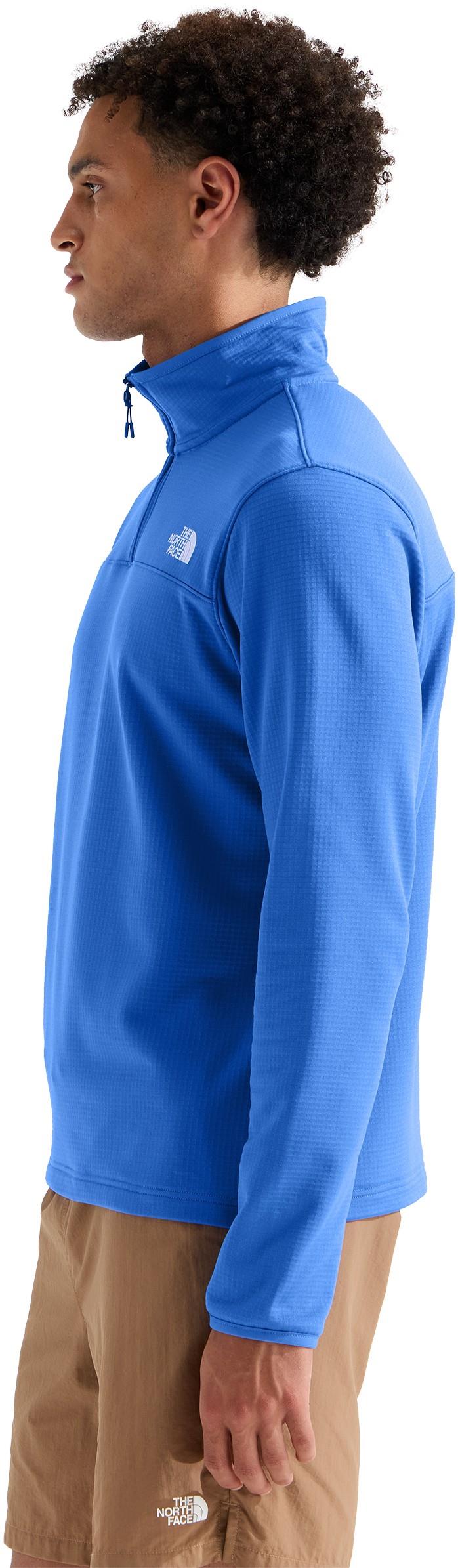 Cedar Trail Grid Fleece Quarter Zip - Mens - active blue 1
