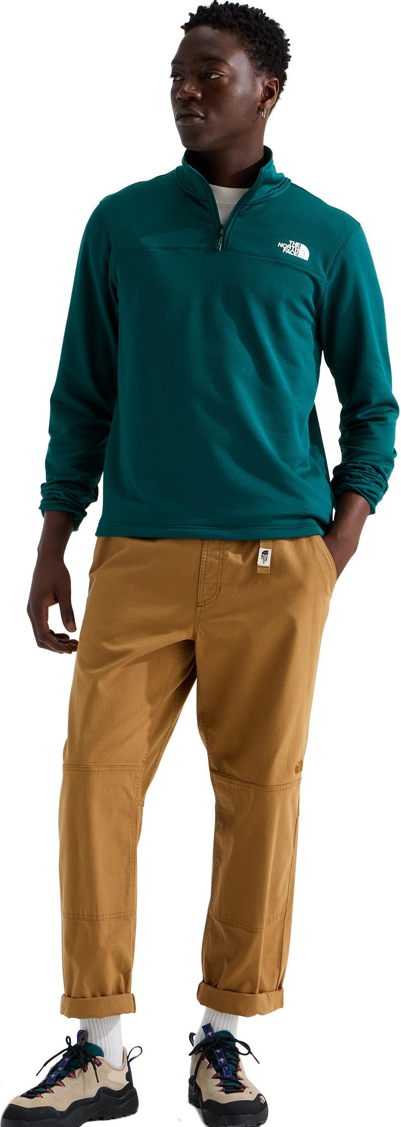Cedar Trail Grid Fleece Quarter Zip - Mens - pacific teal 1