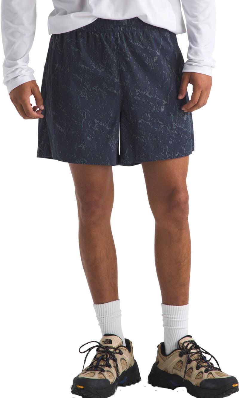 Class V Pathfinder Printed Pull-On Shorts, 5" Inseam - Mens - summit navy rock texture print 1