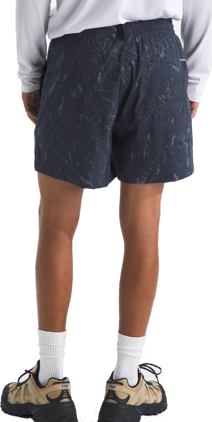 Class V Pathfinder Printed Pull-On Shorts, 5" Inseam - Mens - summit navy rock texture print 1