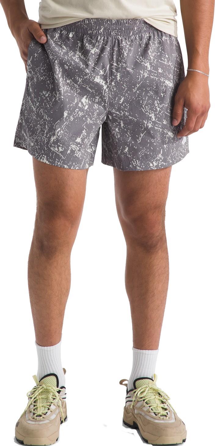 Class V Pathfinder Printed Pull-On Shorts, 5" Inseam - Mens - transcendent grey rock texture print 1