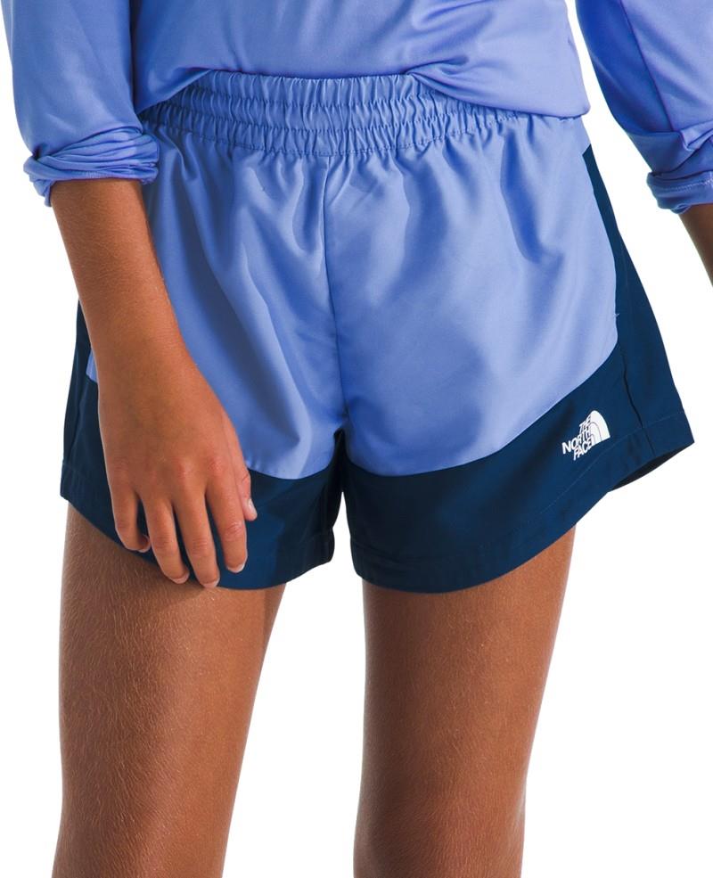 Class V Pathfinder Pull-On Shorts - Girls - virtual blue tnf topo phantom print / estate blue 1