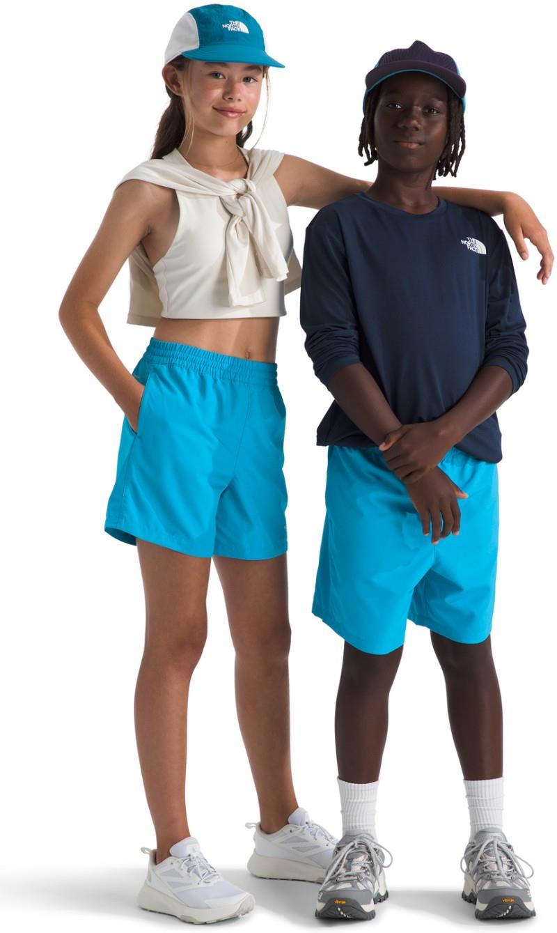 Class V Shorts, 5" Inseam - Teen - meridian blue logo weather topo phantom print 1