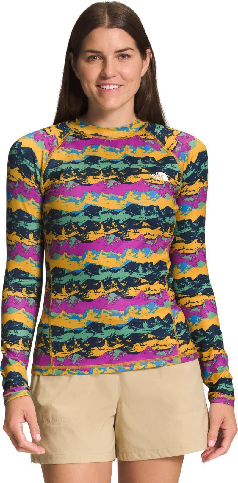 Class V Water Top - Womens - Arrowwood Yellow Mountain Panorama Print 1