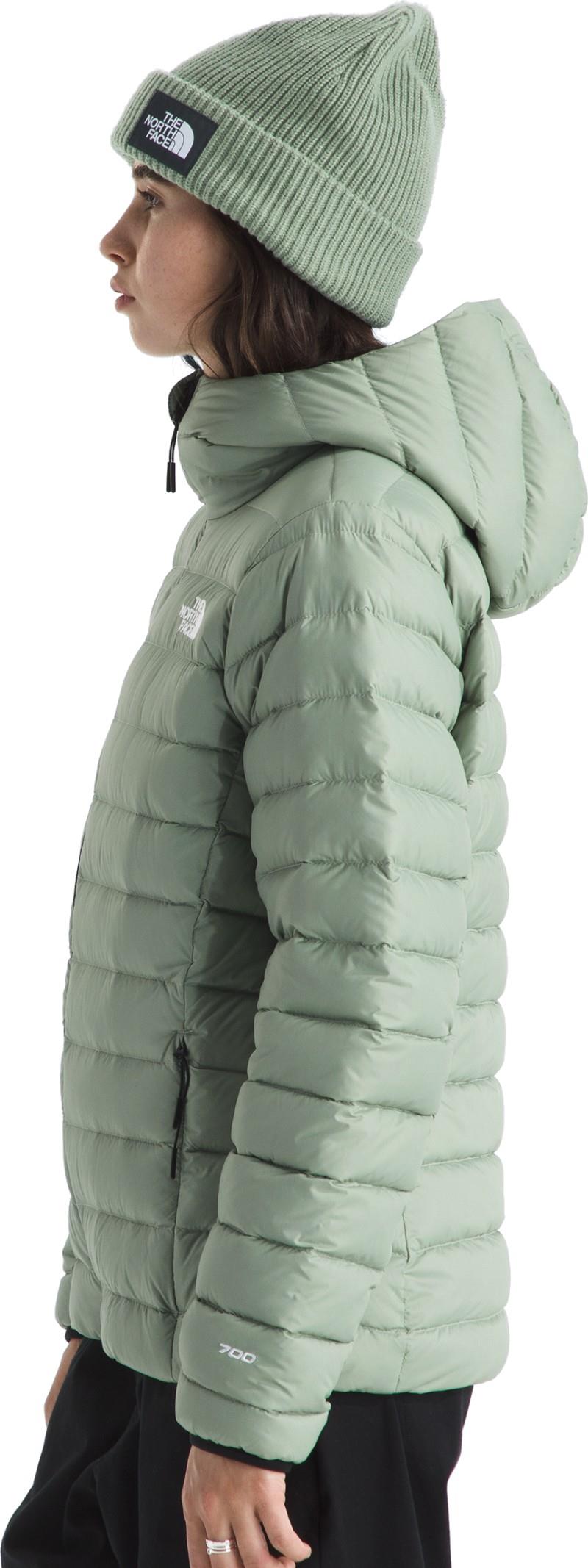 Classic Down Hooded Jacket - Womens - slate moss 1