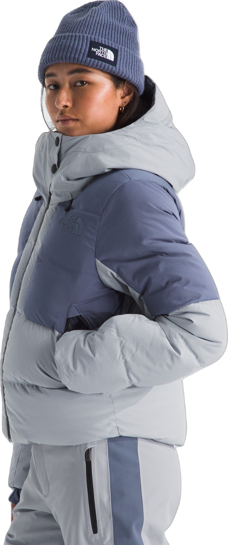 Cold Spell Cropped Down Jacket - Womens - blue flax / twilight galaxy 1