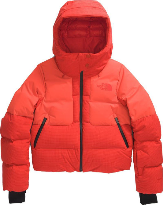 Cold Spell Cropped Down Jacket - Womens - fiery red / crimson orange 1