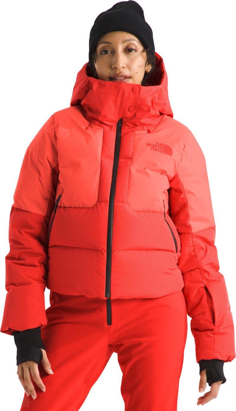 Cold Spell Cropped Down Jacket - Womens - fiery red / crimson orange 1