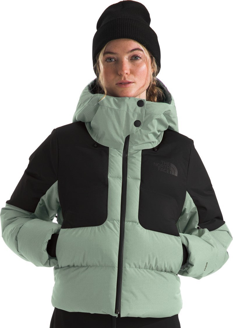 Cold Spell Cropped Down Jacket - Womens - slate moss / tnf black 1