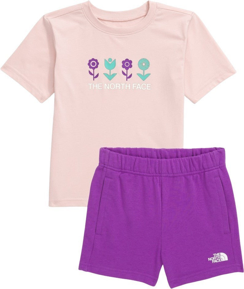 Cotton Summer Graphic Set - Kids - pink moss / grape 1