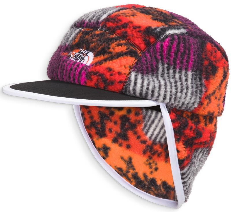 Cragmont Fleece Ball Cap - fiery red abstract yosemite print / tnf black 1