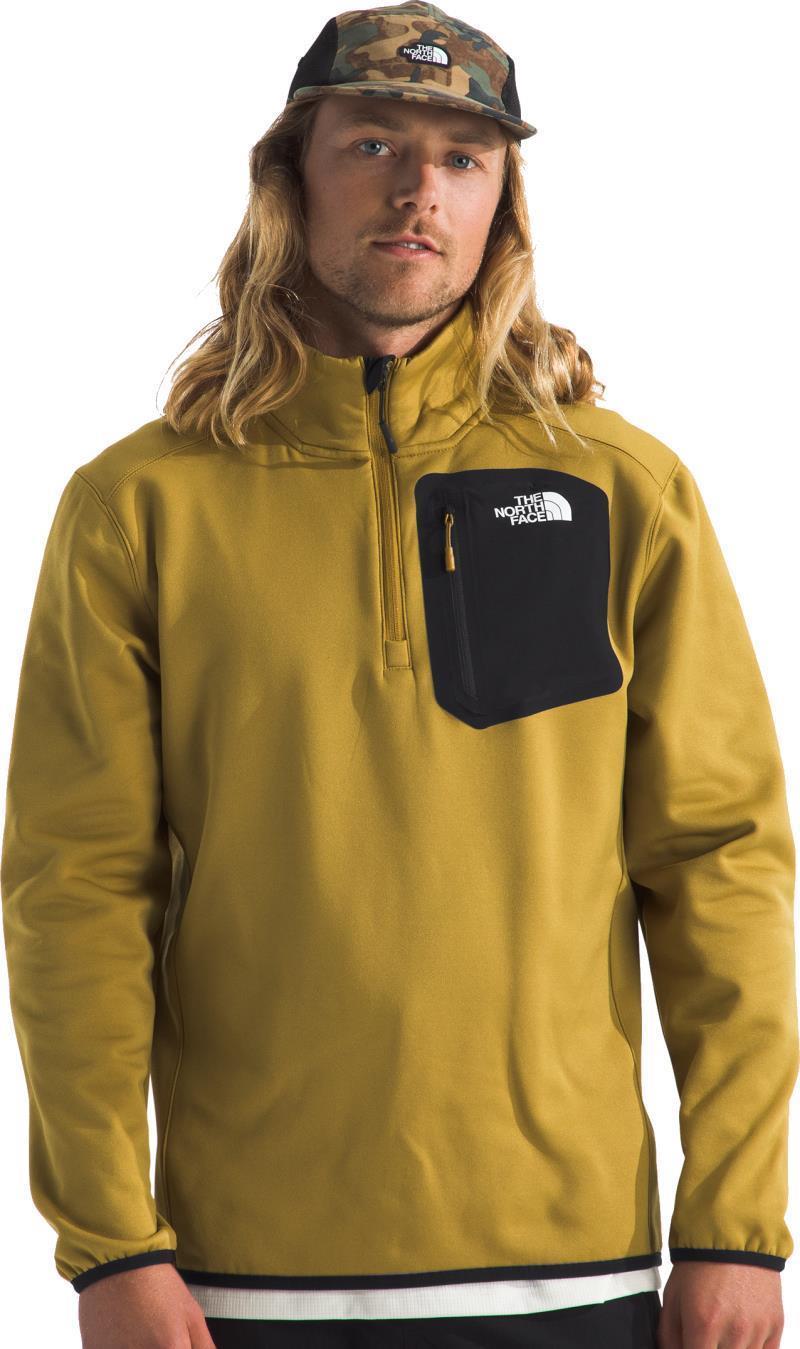 Crest 1/4 Zip - Mens - amber green / tnf black 1