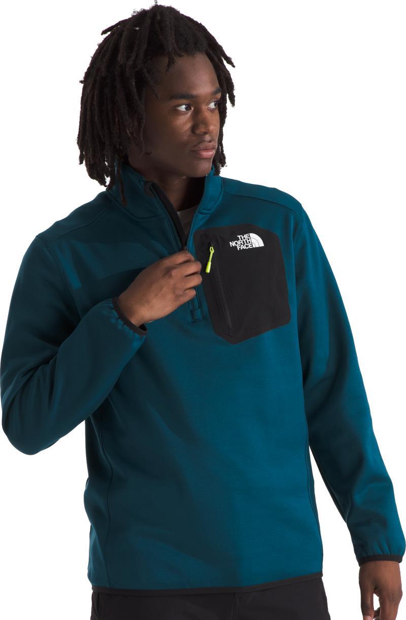 Crest 1/4 Zip - Mens - midnight petrol / tnf black 1