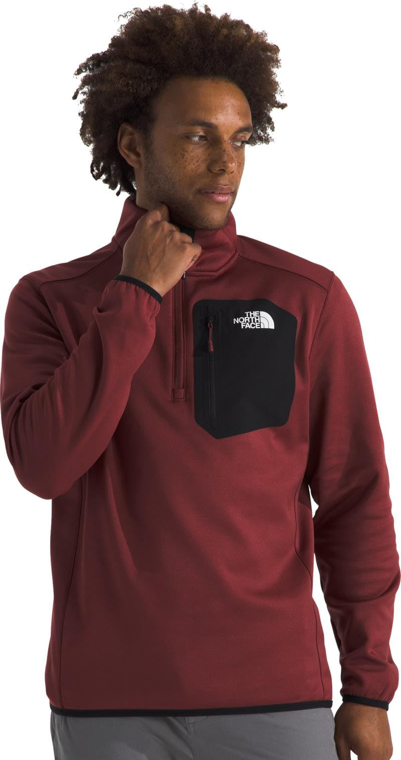 Crest 1/4 Zip - Mens - sumac / tnf black 1