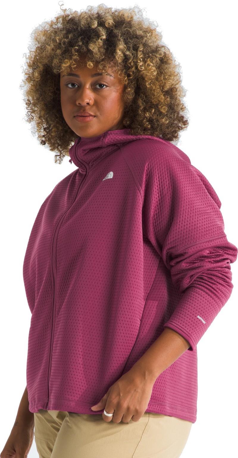 Dotknit Thermal Full Zip Hoodie, Plus - Womens - cyber berry 1