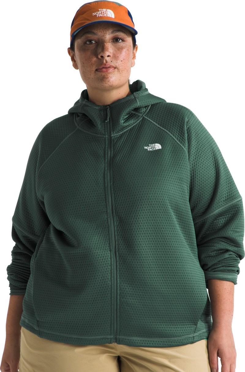 Dotknit Thermal Full Zip Hoodie, Plus - Womens - duck green 1