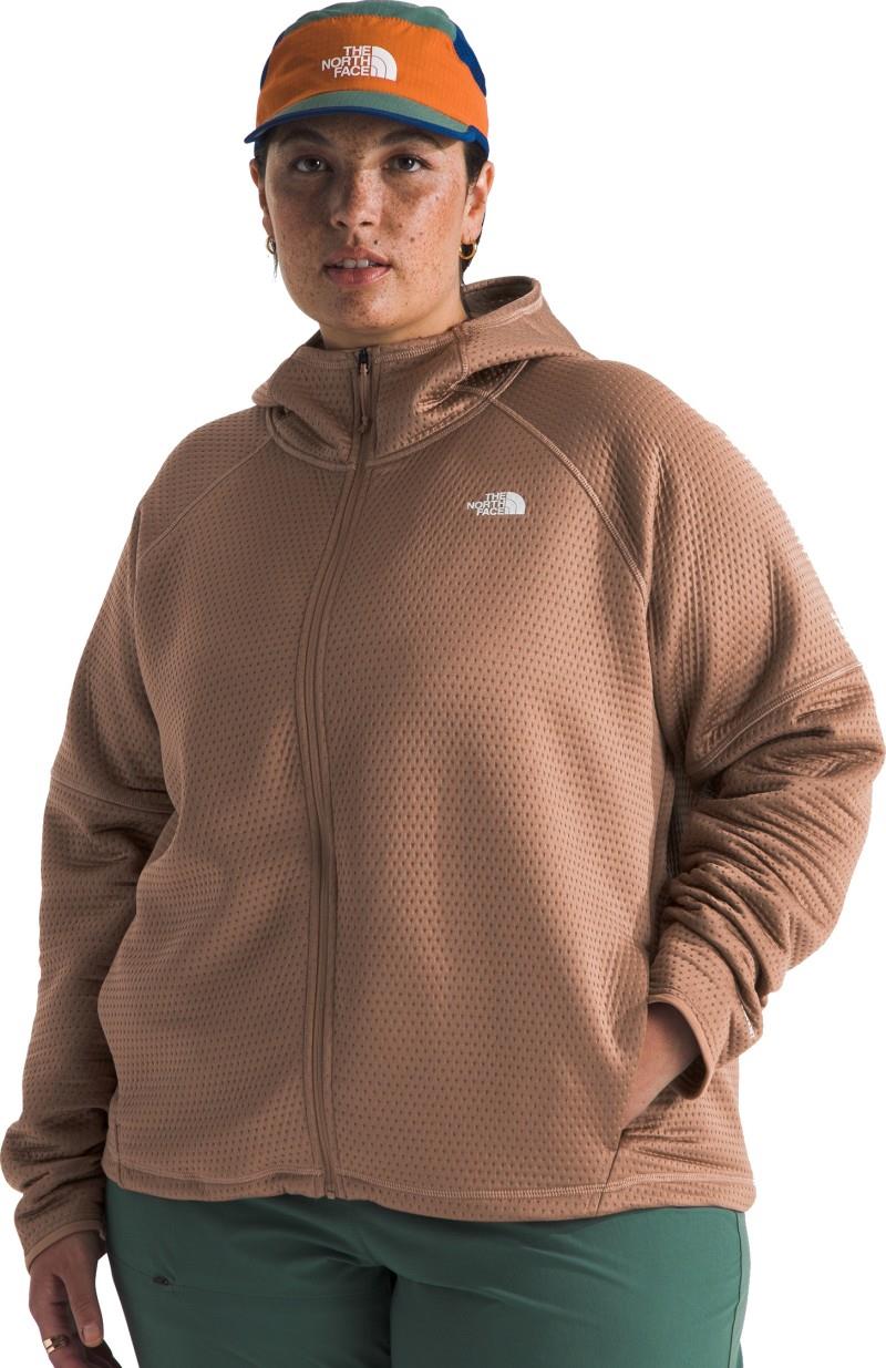 Dotknit Thermal Full Zip Hoodie, Plus - Womens - latte 1